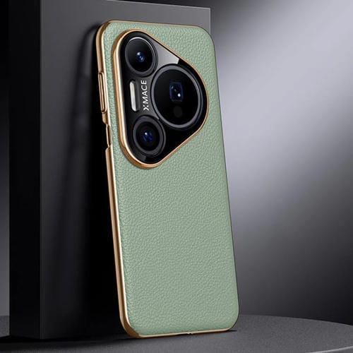 Funda de cuero genuino para Huawei Pura 80 Ultra 5G (verde)