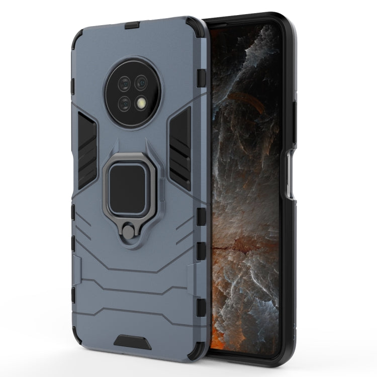 Para Huawei Enjoy 20 Plus Funda protectora PC + TPU a prueba de golpes con soporte para anillo magnético (azul marino)