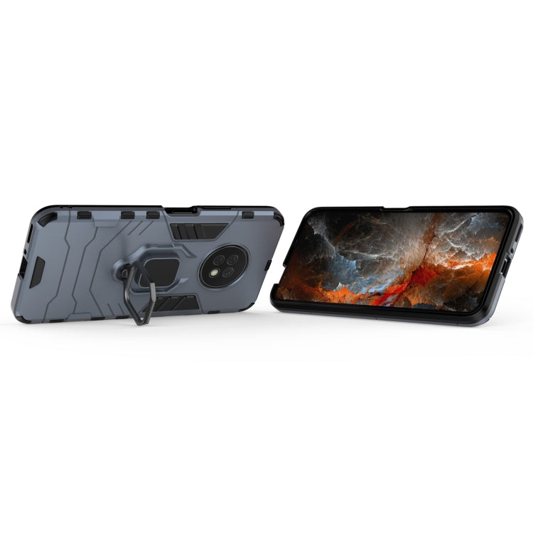 Para Huawei Enjoy 20 Plus Funda protectora PC + TPU a prueba de golpes con soporte para anillo magnético (azul marino)