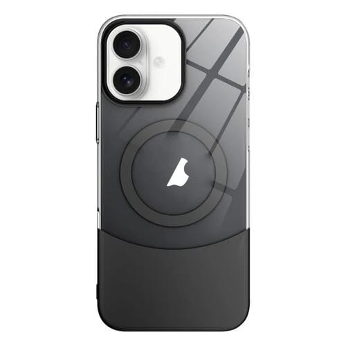 Funda para iPhone 16 Plus PC Transparente con Magsafe y Contraste de Color Delgado (Gris)