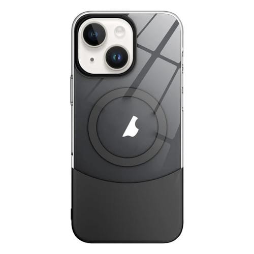 Funda para Teléfono PC Transparente Magsafe Contraste de Color Delgado para iPhone 14 (Negro)