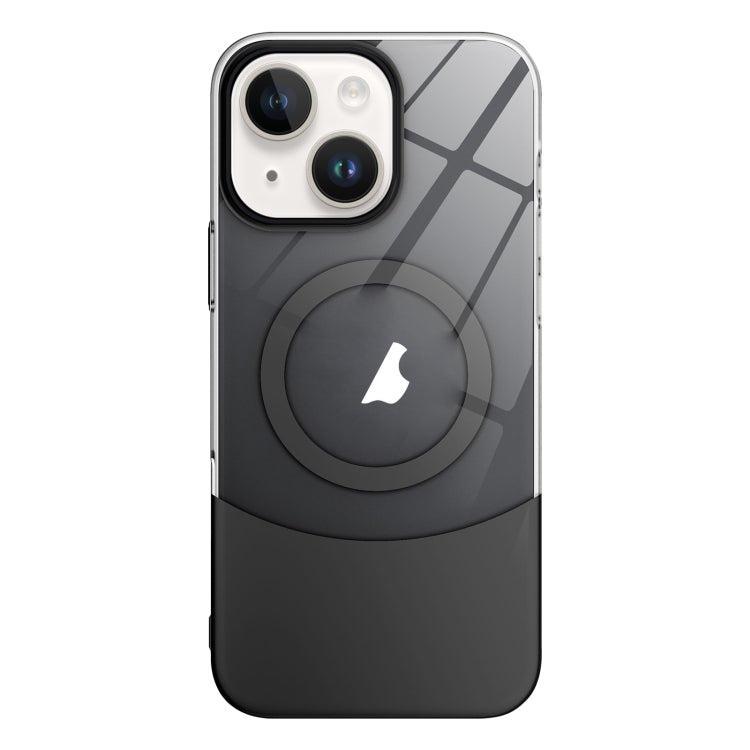 Funda para Teléfono PC Transparente Magsafe Contraste de Color Delgado para iPhone 14 (Negro)