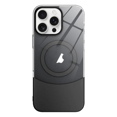 Funda para Teléfono PC Magsafe Transparente con Contraste de Color para iPhone 14 Pro Max (Negro)