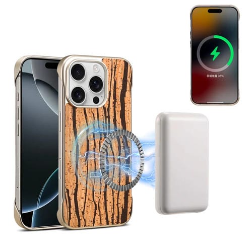 Funda para iPhone 16 Pro Denior A18 Woodenpaint Magsafe Estampado de Árbol