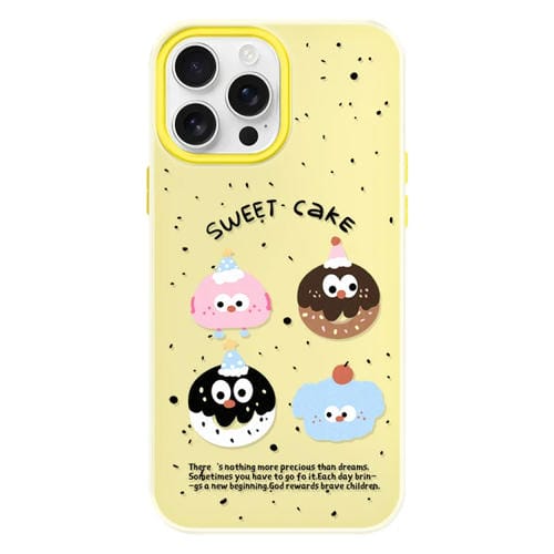 Funda híbrida TPU y PC iPhone 16 Pro Tacto Sedoso y Gelatinoso (Little Monster Yellow)