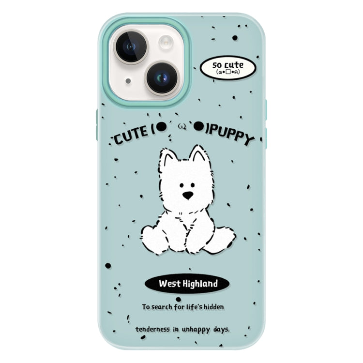 Funda híbrida TPU Policarbonato iPhone 15 Plus Tacto Sedoso (Verde Claro)