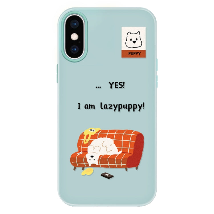 Funda híbrida TPU Policarbonato iPhone Xs Max Tacto Sedoso (Verde Claro)