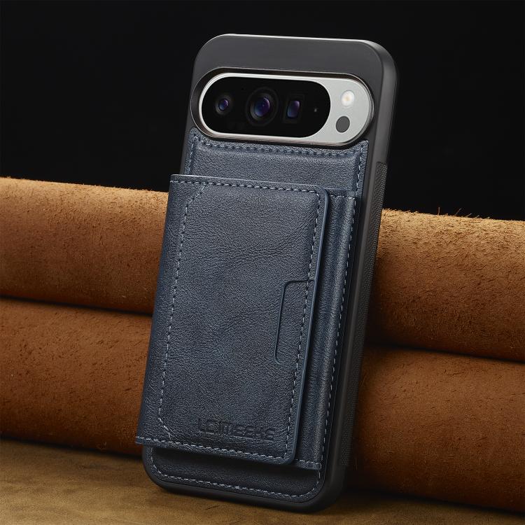 Funda para teléfono con tarjetero RFID desmontable y Magsafe para Google Pixel 10/10 Pro LC.IMEEKE L5 Series (azul)