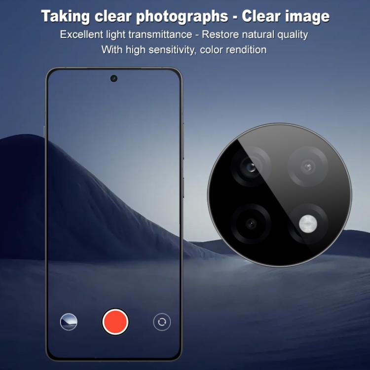 Película de Vidrio HD para Lente de Cámara Trasera OnePlus Ace 5 Imak (Negra) con Posicionamiento Automático