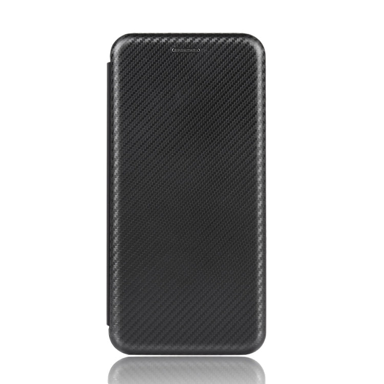 Para Sony Xperia L4 Funda de cuero con textura de fibra de carbono magnética con tapa horizontal TPU + PC + PU con ranura para tarjeta (negro)