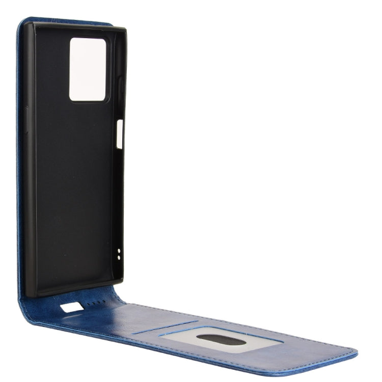 Funda de Cuero con Tapa Vertical Magnética para Teléfono Hmd Skyline 5G (Azul)