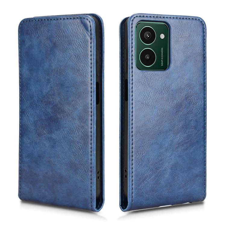 Funda de Cuero Magnética con Tapa Vertical para Teléfono Hmd Pulse / Pulse Pro / Pulse+ (Azul)