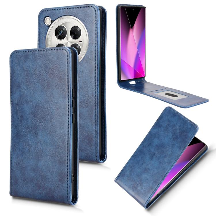 Funda de Cuero con Tapa Vertical Magnética para Teléfono Infinix Zero 40 5G/4G (Azul)