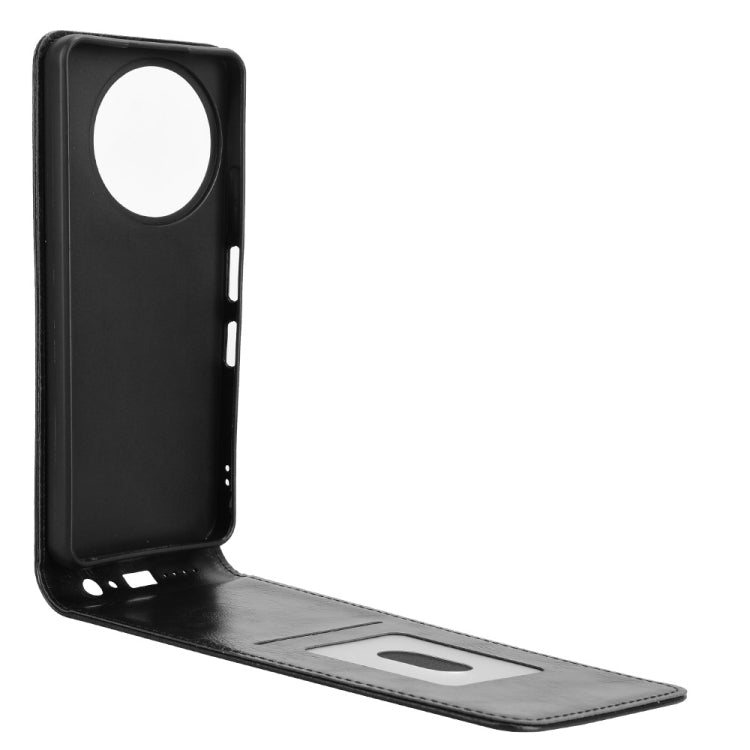 Funda Cuero con Tapa Vertical Magnética para TCL 50 Nxtpaper 5G (Negra)