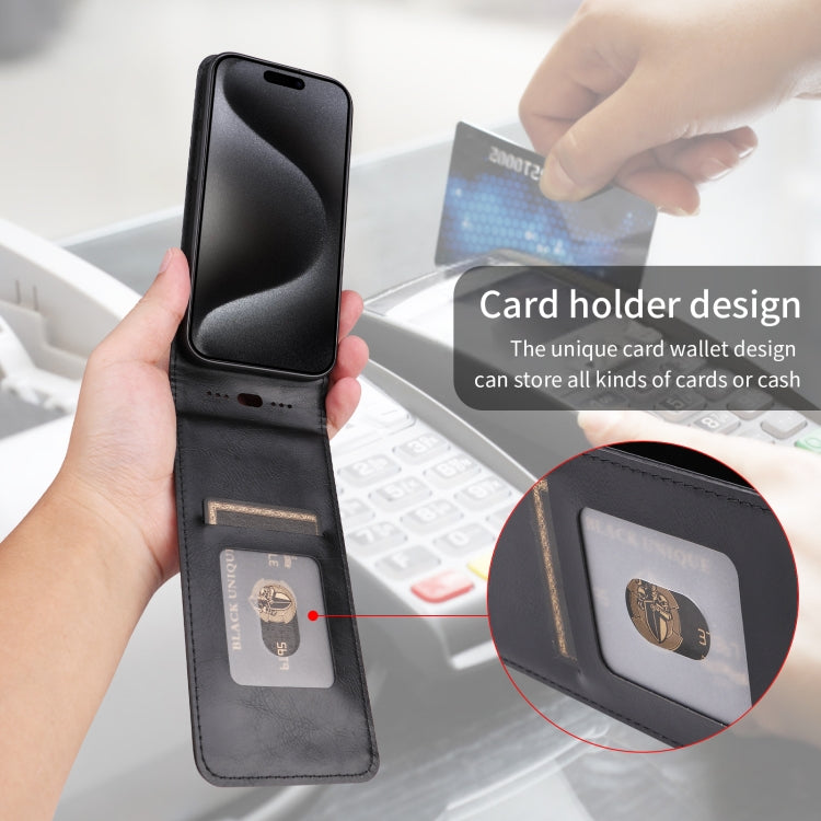 Funda Cuero con Tapa Vertical Magnética para TCL 50 Nxtpaper 5G (Negra)