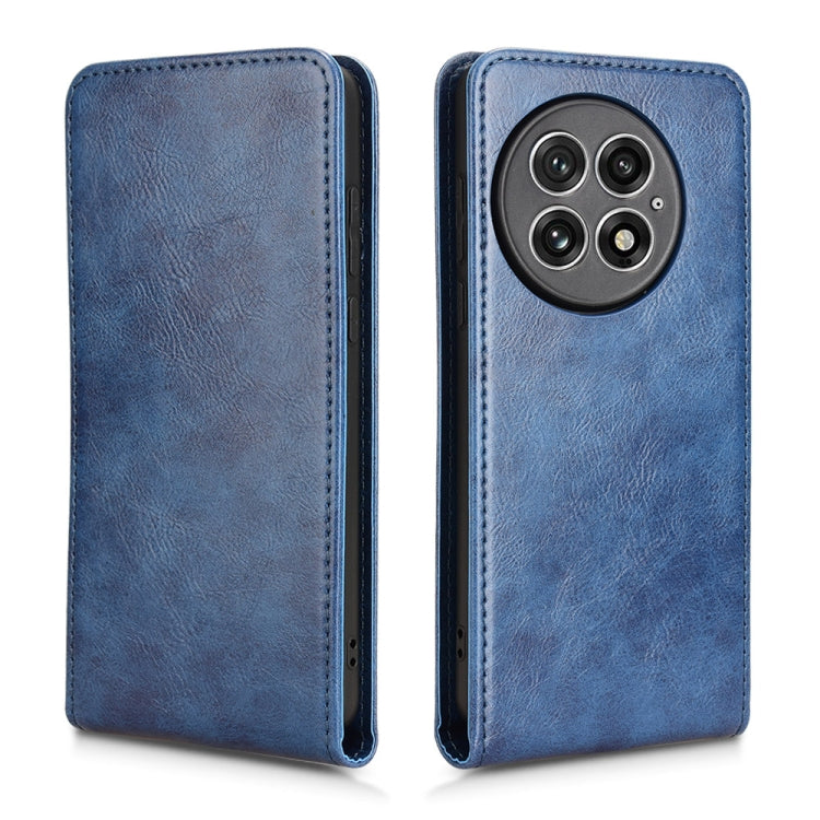 Funda de Cuero con Tapa Vertical Magnética para OnePlus 13 (Azul)