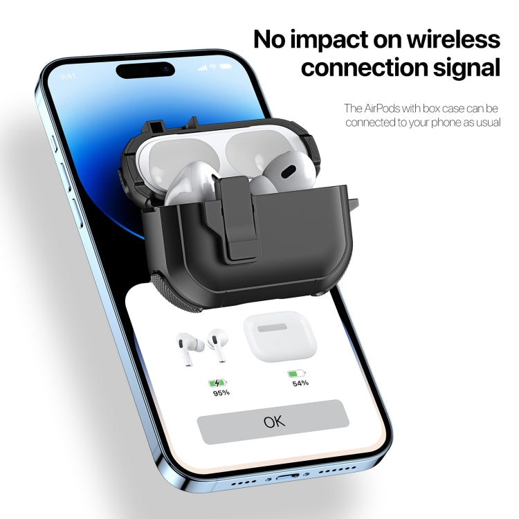 Estuche para Auriculares Dux Ducis Pecp Series para AirPods Pro 2 con Gancho Dividido (Azul y Blanco)