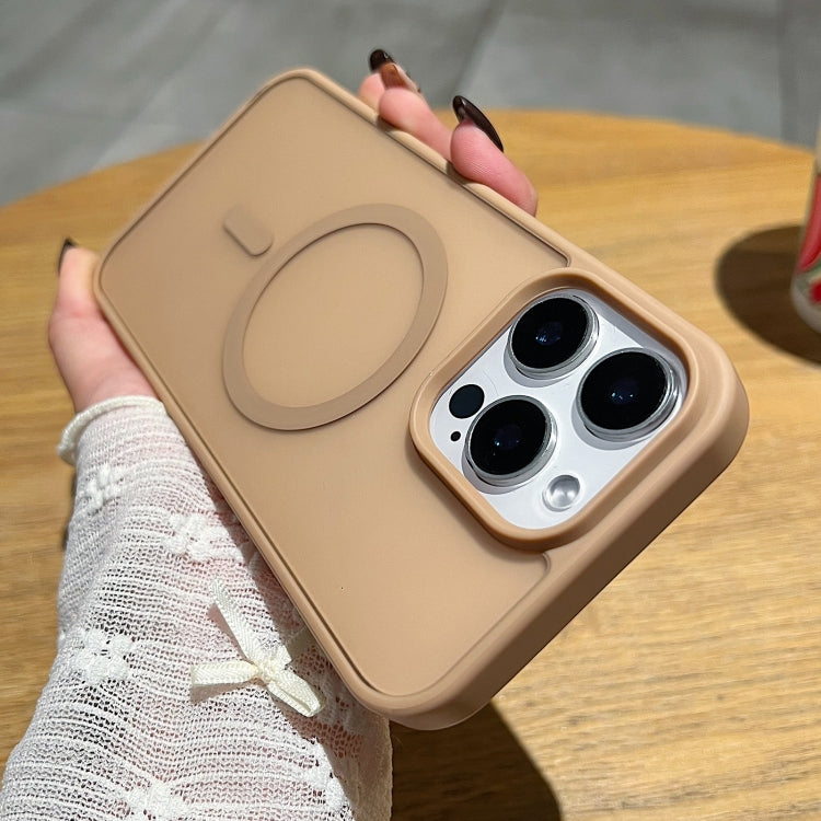 Funda para Teléfono Magsafe Frosted Skin Feel iPhone 15 Plus (Dorado del Desierto)