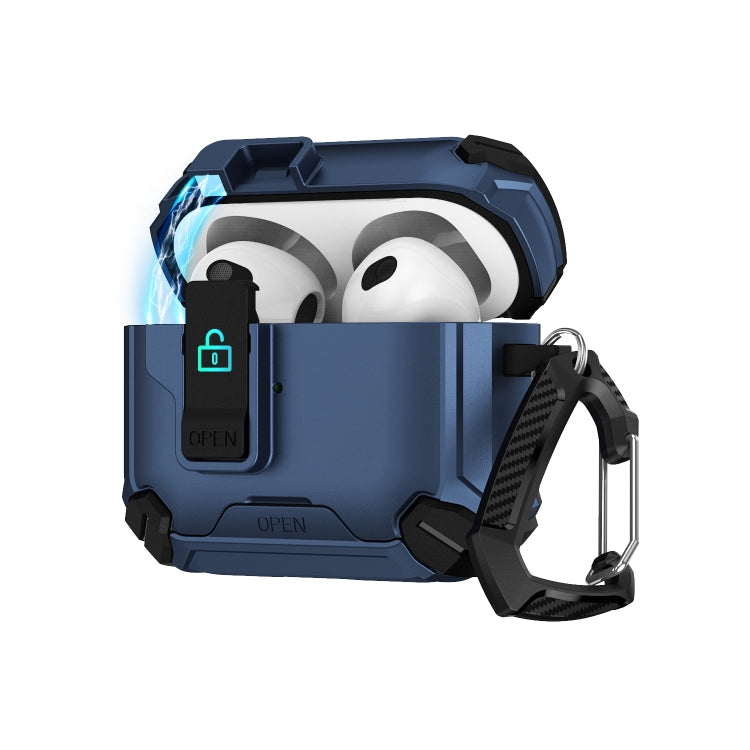 Estuche para Auriculares Magsafe Airpods 4 Soporte Magnético (Negro y Azul)