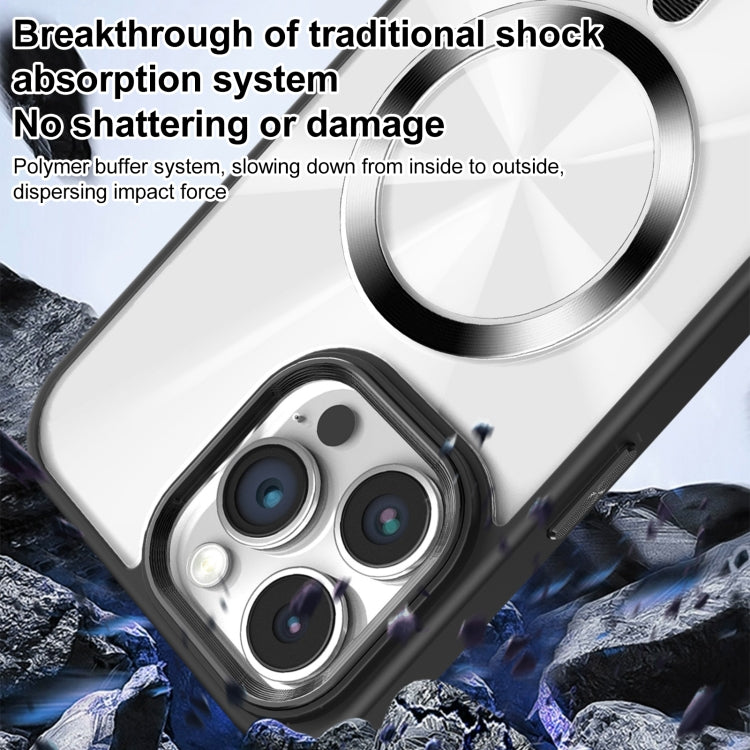 Funda para Teléfono Magsafe iPhone 12 Textura Cd Brillante (Negra)