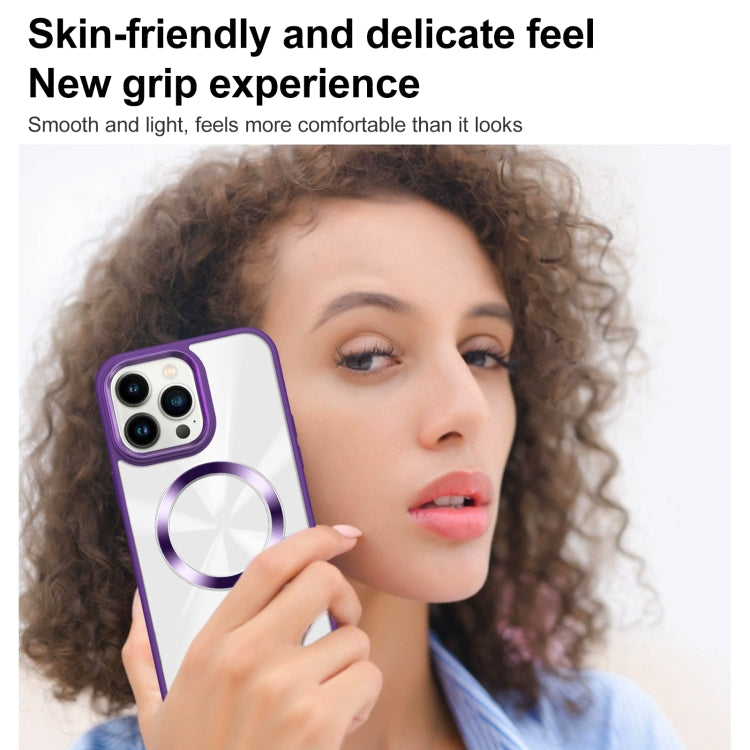 Funda para Teléfono Magsafe iPhone 12 Textura Cd Deslumbrante (Morado Oscuro)