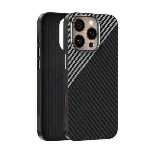 Funda para Teléfono Abeel C Carbon Fiber Series 6D Micro Relief Magsafe para iPhone 16 Pro Max (Negro y Gris)