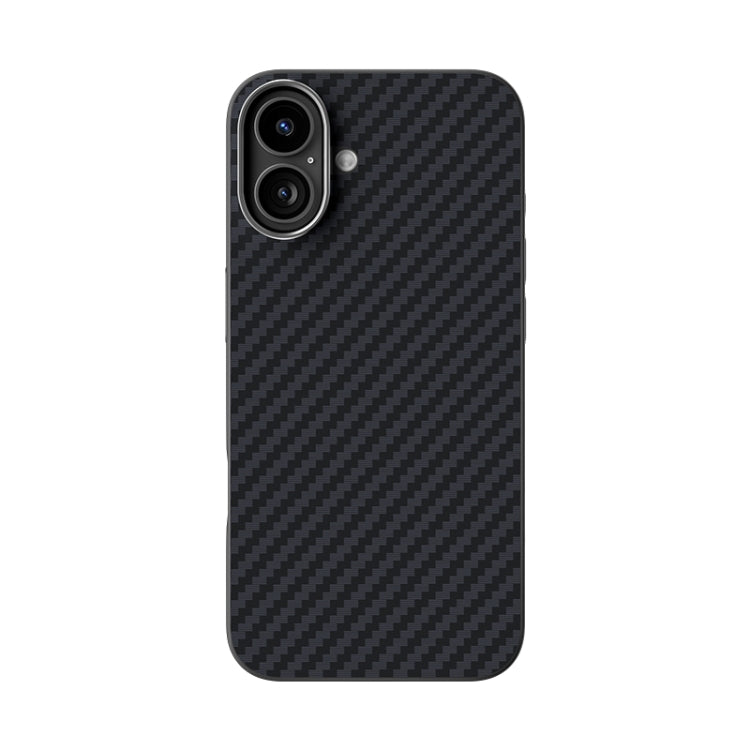Funda para iPhone 16 Abeel C Carbon Fiber Series 6D Micro Relief Magsafe (Negra)