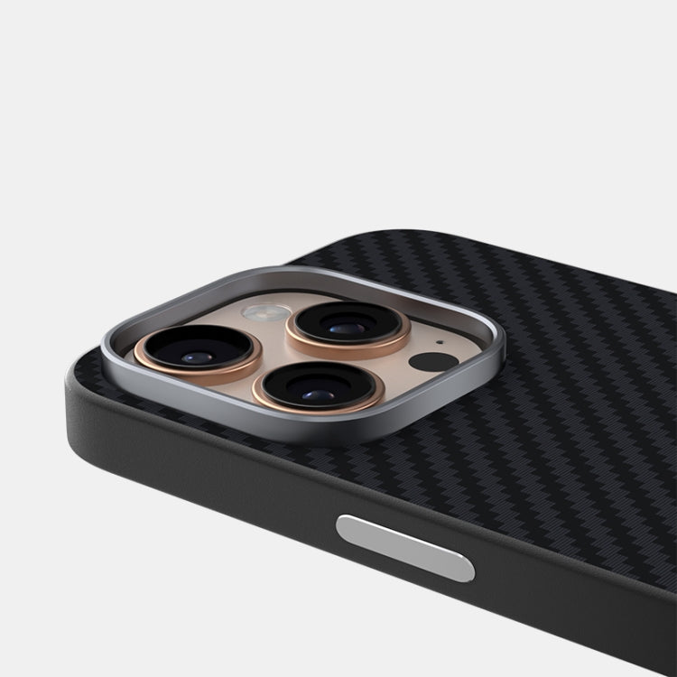 Funda para Teléfono Abeel C Carbon Fiber Series 6D Micro Relief Magsafe para iPhone 15 Pro Max (Negro y Rojo)