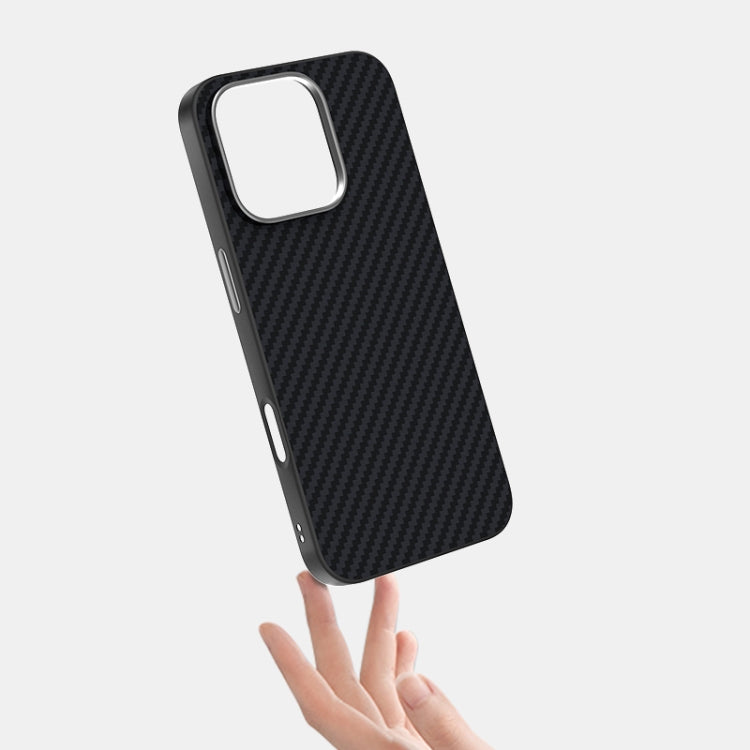 Funda para Teléfono Abeel C Carbon Fiber Series 6D Micro Relief Magsafe para iPhone 15 Pro Max (Negro y Rojo)