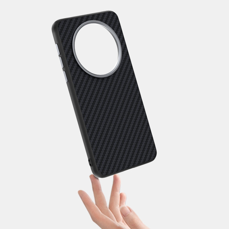 Funda para Teléfono Abeel C Microrelieve 6D Fibra de Carbono para Huawei Mate 60 Rs Ultimate (Negro y Rojo)