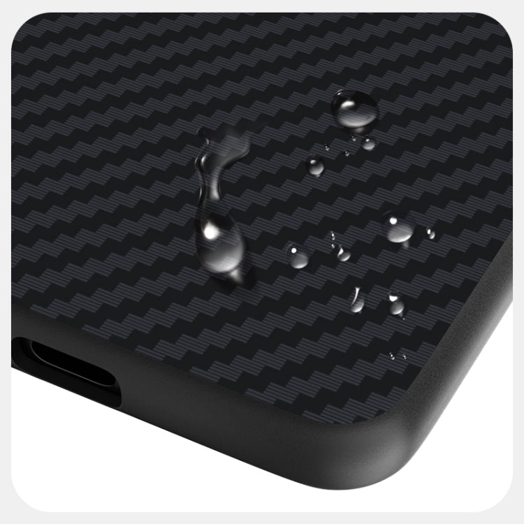 Funda para Teléfono Abeel C Microrelieve 6D Fibra de Carbono para Huawei Mate 60 Rs Ultimate (Negro y Rojo)