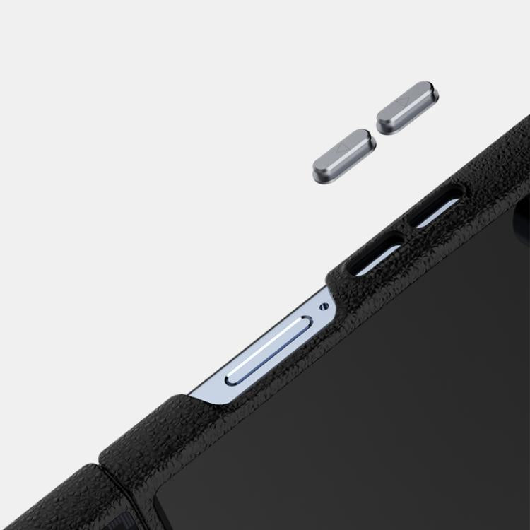 Funda para Samsung Galaxy Z Flip7 5G ABEEL C, serie de fibra de carbono 6D con microrelieve MagSafe (negro y azul)