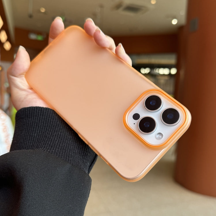 Funda para Teléfono PC iPhone 11 Pro Translúcida Tacto Piel Arena Suave (Naranja)