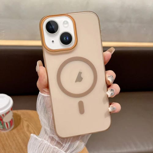 Funda para Teléfono PC Magsafe con Imán Tacto Suave Arena para iPhone 13 (Dorado del Desierto)