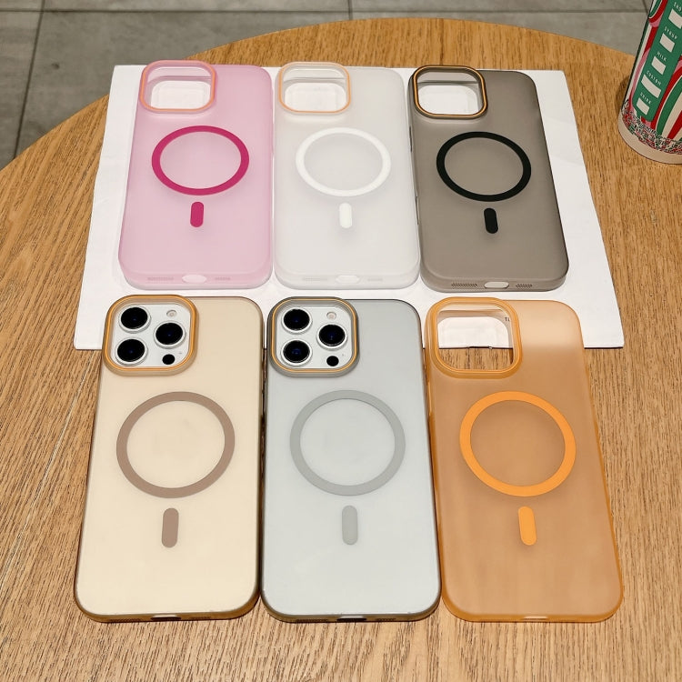 Funda para Teléfono con Imán Magsafe para iPhone 16 Plus PC Tacto Suave Arena (Gris Claro)