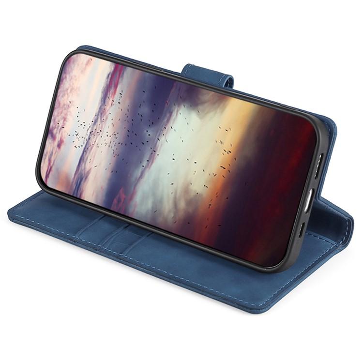 Funda de piel con cierre magnético y diseño de cocodrilo para Redmi Note 14S 4G (azul)