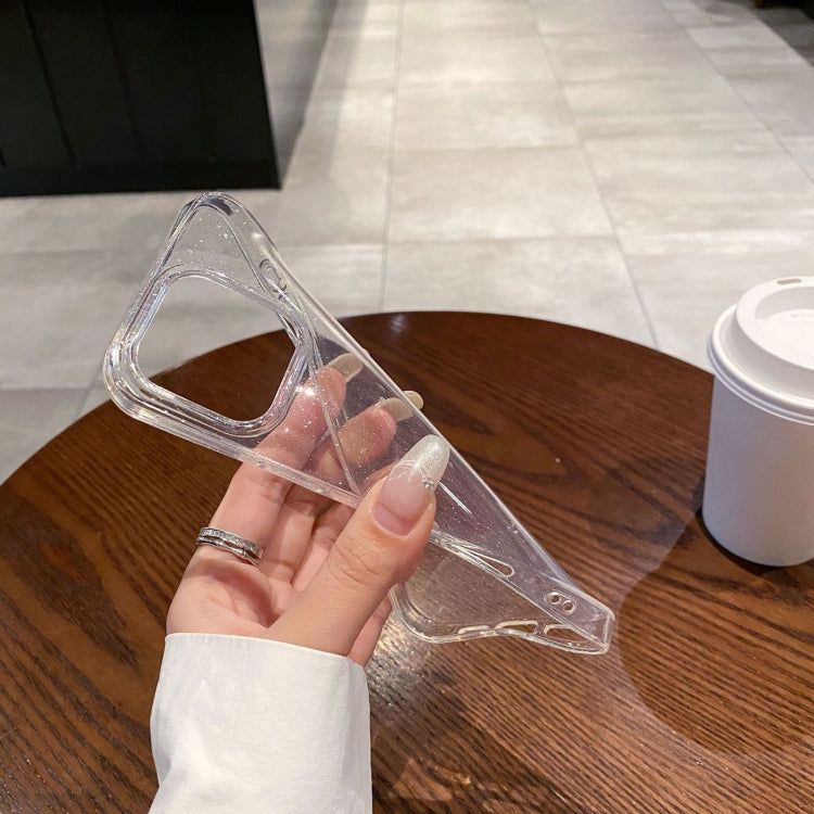 Funda TPU para iPhone 14 con Purpurina y Cielo Estrellado (Transparente)