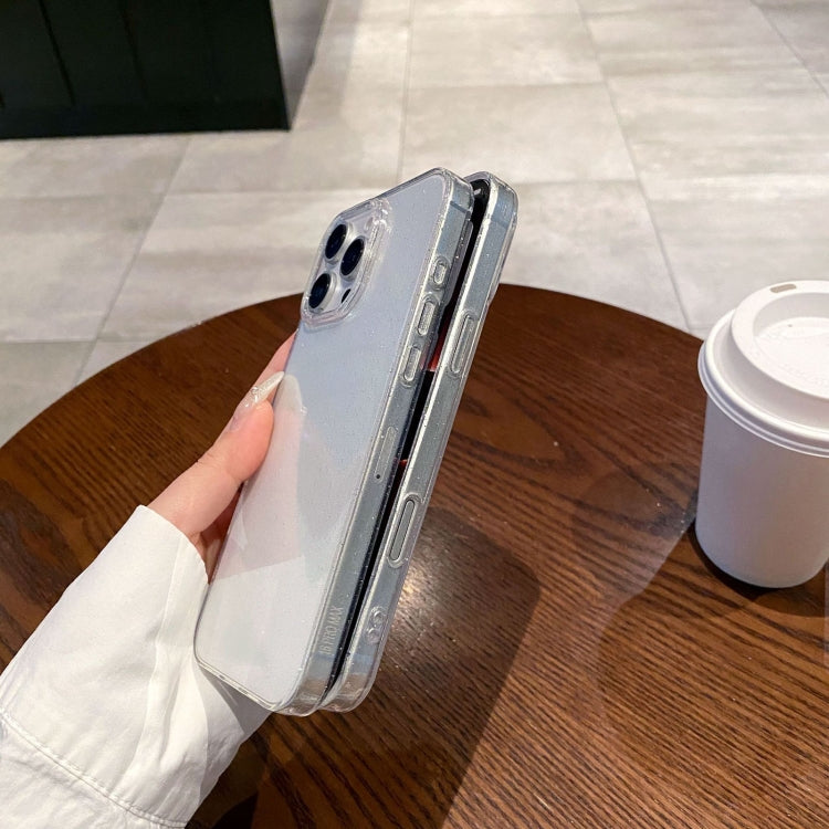 Funda TPU Transparente Purpurina Diseño Cielo Estrellado iPhone 16 Plus (Transparente)