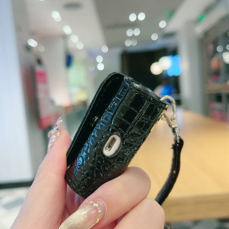 Funda Protectora para Auriculares Airpods Pro Textura Cocodrilo (Blanca)