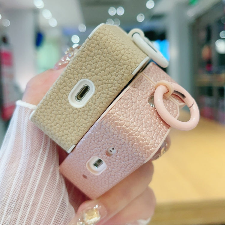 Funda Protectora Auriculares AirPods Pro Textura Cuero Adhesivo (Marrón)