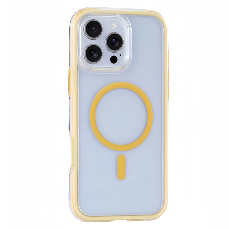 Funda para Teléfono iPhone 16 Pro Max Vacuum Airbag Y2 Series con Imán Magsafe (Amarillo)