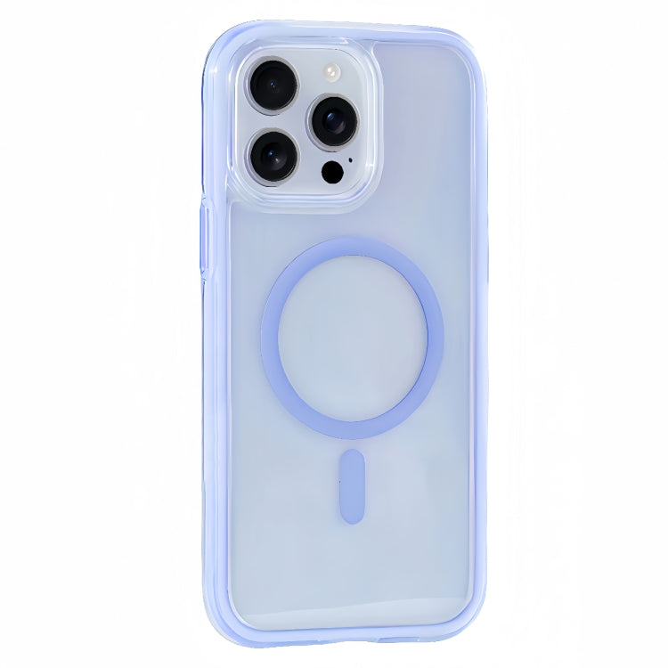 Funda para Teléfono con Imán Magsafe Transparente Serie Y2 para iPhone 15 Pro (Lila)