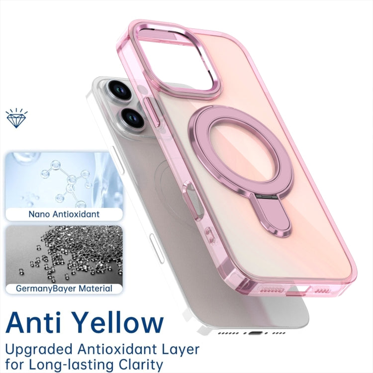 Estuche para Teléfono iPhone 16 Plus con Soporte Magsafe Revestimiento Degradado (Negro Transparente)
