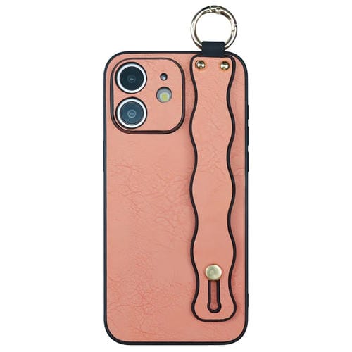 Funda TPU con Soporte para Pulsera Ondulada iPhone 12 (Rosa)