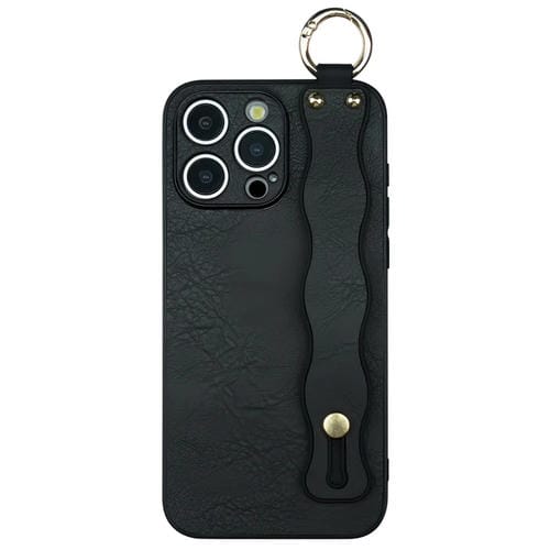 Funda TPU con Soporte para Pulsera Ondulada iPhone 12 Pro Max (Negra)