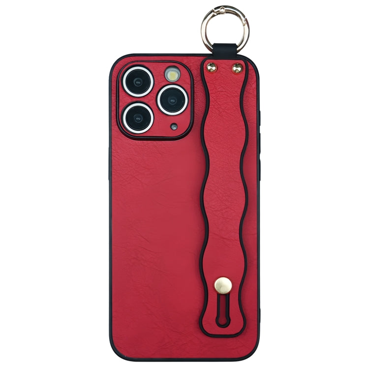 Funda TPU con Soporte para Pulsera Ondulada iPhone 11 Pro (Rojo)