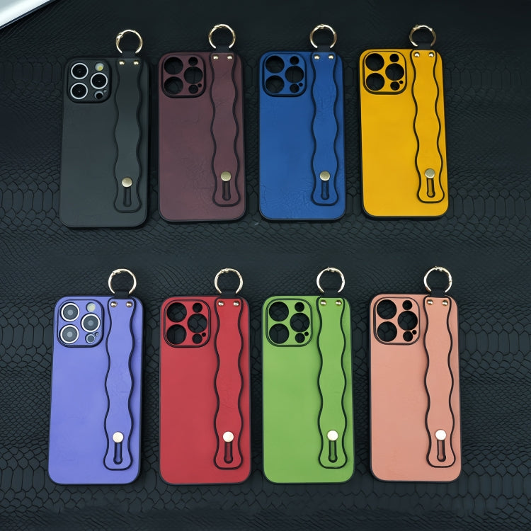 Funda TPU con Soporte para Pulsera Ondulada iPhone 11 Pro Max (Azul)