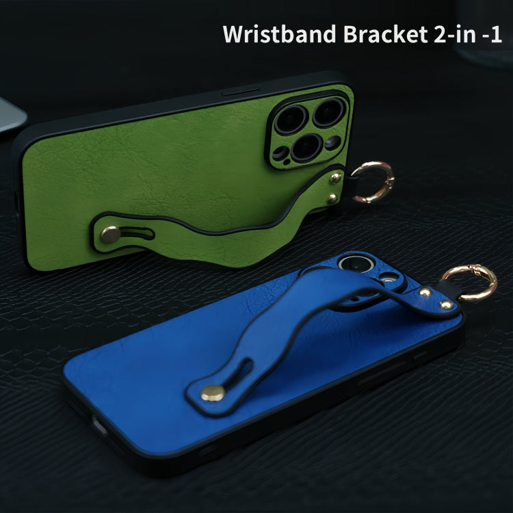 Funda TPU con Soporte para Pulsera Ondulada iPhone 11 Pro (Rojo Vino)