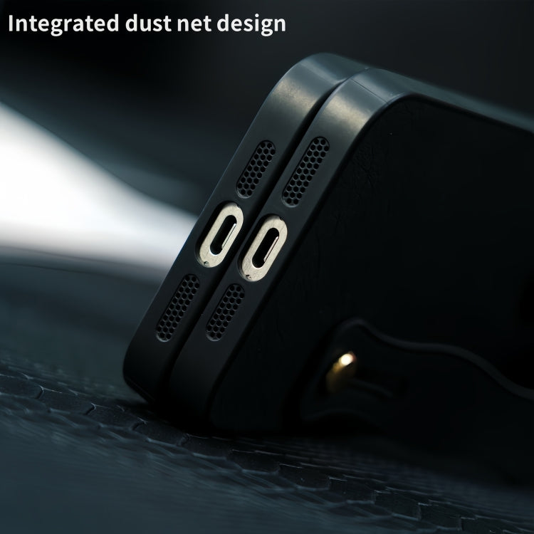 Funda TPU con Soporte para Pulsera Ondulada iPhone 11 Pro Max (Negra)