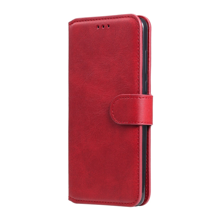 Para Sony Xperia 10 II Classic Calf Texture PU + TPU Funda de cuero con tapa horizontal, con soporte, ranuras para tarjetas y billetera (rojo)